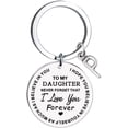thumbnail image 1 of TIMIFIS Key Chain To My Daughter Message Keychain Stainless Steel Initial Last Name 26 Letter Family Inspirational Keychain Gift Valentine'S Day Gift, 1 of 1