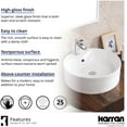 thumbnail image 3 of Karran Usa Vc-401 Valera 18-1/8" Circular Vitreous China Vessel Bathroom Sink - White, 3 of 6