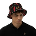 thumbnail image 6 of Daiia Hot Chili Pattern Bucket Hat - Trendy Cotton Sun Hat for Beach, Golf, Fishing - Fun Outdoor Vacation Boonie for Men and Women, 6 of 9