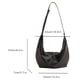 thumbnail image 5 of Bolso Hombro Crescent Hobo Cuero Suave PU Bandolera para Mujer (), 5 of 5
