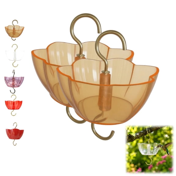 2 Pack Hummingbird Feeders High Capacity,Ant Moat & Cups for Hummingbird,9 oz Feeders Suitable for Outdoor Patio Hanging Feeder, Garden Decoration