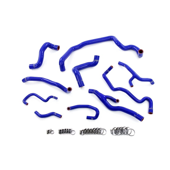 HPS Performance Blue Silicone Radiator, Heater, Water Pump, Expansion Tank Coolant Hoses Compatible for 2011-2015 Mini Cooper 1.6L Turbo (N18) Auto Trans, 57-1998-BLUE