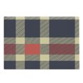 thumbnail image 1 of Checkered Cutting Board, Vintage Plaid Scottish Tartan Pattern with Retro Display Checks Lines, Decorative Tempered Glass Cutting and Serving Board, Large Size, Dark Blue Coral Cream, by Ambesonne, 1 of 1