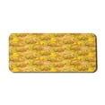 thumbnail image 1 of Floral Computer Mouse Pad, Rhythmic Lotus Like Flowers in Romantic Tangerine Tones Pattern, Rectangle Non-Slip Rubber Mousepad X-Large, 35" x 15" Gaming Size, Pale Orange Yellow Green, by Ambesonne, 1 of 2