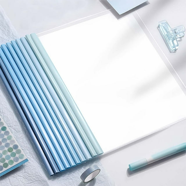Cqxid 10 Pack Report Covers With Sliding Bar 7mm Clear Report Covers For A4 And Letter Size Paper 50 Sheet Capacity Presentation File Folder Document For School (Sliding