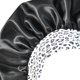 thumbnail image 3 of Gorro elástico con estampado de leopardo para el pelo, suave, de doble capa de seda, turbante, gorro para la cabeza para rastas, cabello largo, para dormir de noche, para niñas. blanco, 3 of 4