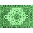 thumbnail image 1 of Ahgly Company Indoor Rectangle Oriental Emerald Green Modern Area Rugs, 2' x 4', 1 of 4