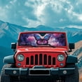 thumbnail image 3 of HUIACONG Galaxy Butterfly Windshield Sun Shade for 2007-2023 Wrangler Rubicon Sahara TJ JK JKU 2 & 4 Door-Blocks UV Rays Sun Visor Protector,Car Sun Shade,Black Car Sun Shade, 3 of 6