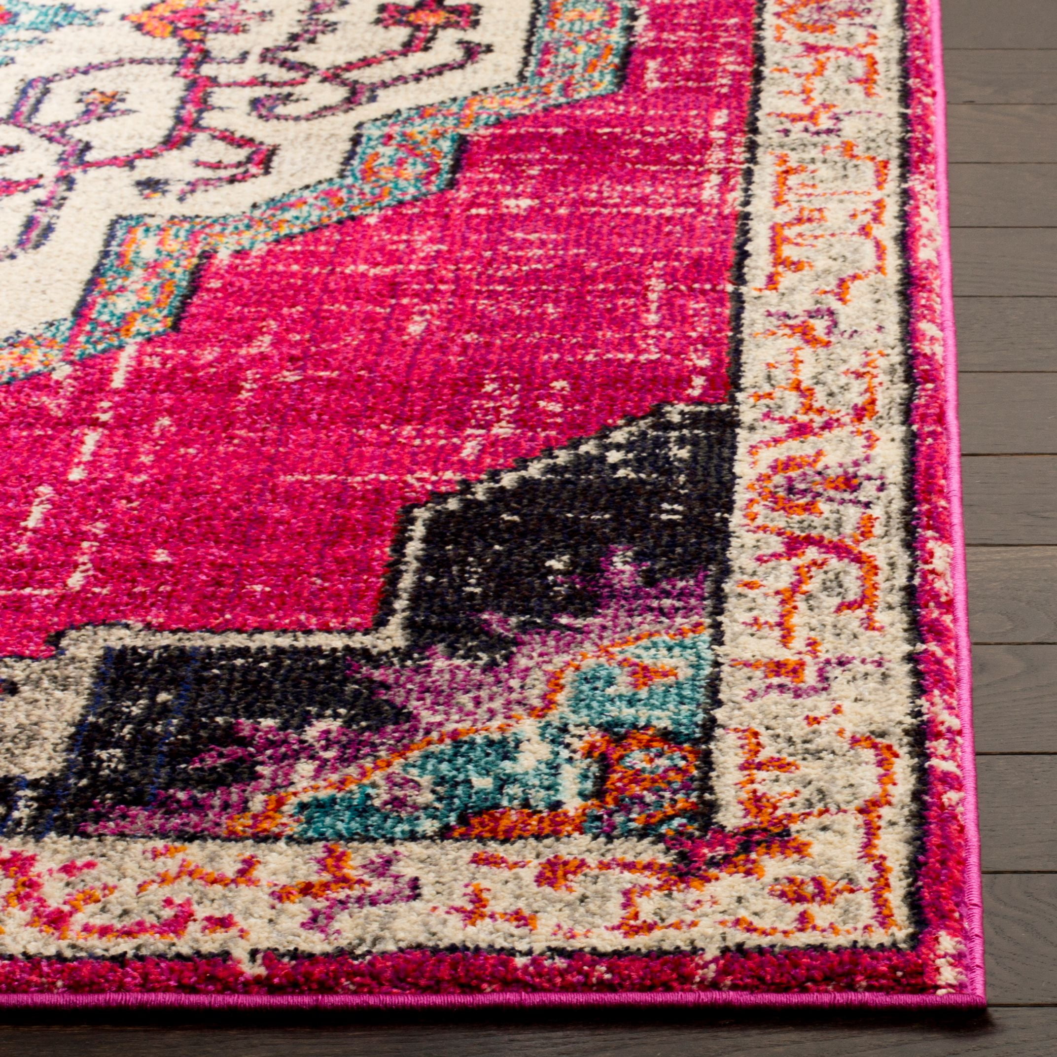 SAFAVIEH Monaco Trochez Traditional Area Rug, Pink/Multi, 8' x 10'