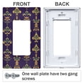 thumbnail image 3 of Yayeee Rocker Switch Wall Plate 1-Gang 4.6"x2.9" Home Decorative Outlet Cover, Purple Flowers Pattern, 3 of 6