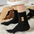 thumbnail image 4 of ToyKingdee Fuzzy Dog Socks, Cute Winter Soft Home Sleeping Slipper Socks, Warm Thick Cozy Slouchy Plush Sock for Women, 4 of 7
