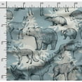 thumbnail image 2 of Soimoi Animals Print, Velvet Fabric, Decor Sewing Fabric by The Yard 54 Inch Wide,Decorative Fabric for Upholstery and Home Accents, Blue, 2 of 5
