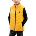 thumbnail image 5 of Shldybc Boys Girls Electric Heating Vest Kids Winter Warm USB Electric Heated Lightweight Rechargeable Heating Waistcoat Down Vest Jacket Coat( Yellow, 4-5 Years ), 5 of 9