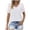 White, variant on Women Casual V Neck T Shirt Lace Short Sleeve Curved Top Loose Fit Cute Summer Tops T Shirt Women Short Sleeve Women Tees and Tops Violet Shirt Technical Shirts Women Shirts for Women Casual
