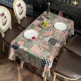 thumbnail image 2 of Pioneer Flower Floral Print Pattern Rectangle Tablecloth 60"x120", Waterproof Polyester Table Cloth, Wipeable Spillproof for Dining Camping Indoor Outdoor, 2 of 6