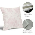 thumbnail image 4 of Spring Light Pink Floral Pillow Covers 16x16 Inch Set of 2, Chinoiserie Light Pink Flower Decorative Throw Pillowcase Vintage Floral Outdoor Cushion Cover for Sofa Couch Living Room Bed Decor, 4 of 7