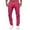 Hot Pink, variant on TBWNWG Slim Waist Full Trousers Men's Casual Solid Mid Pocket Length Fashion Pant Men's Pants,Sizes L