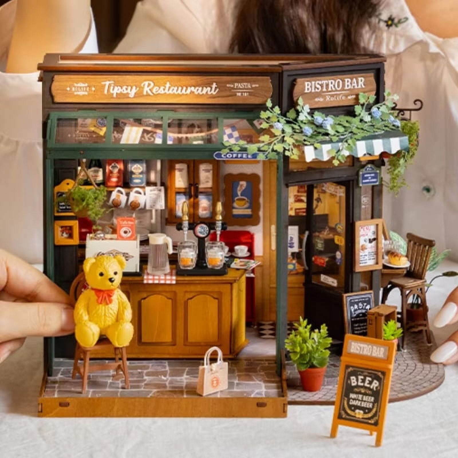 Rolife Miniature House Kit Tipsy Restaurant DIY Birthday Gifts for
