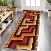2x6 FT Kitchen Runner Rugs Non Skid Washable, Faux Wool Rug Runners for Hallways Bathroom Carpet Runner, Soft Indoor Modern Floor Rug for Entryway Laundry Room