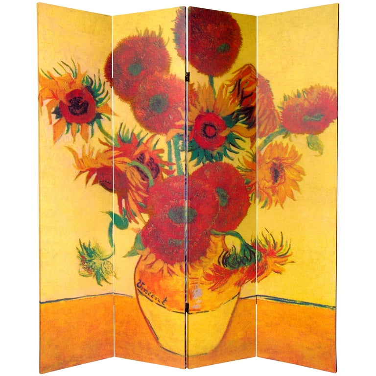 Oriental Furniture 6 ft. Tall Van Gogh Canvas Room Divider