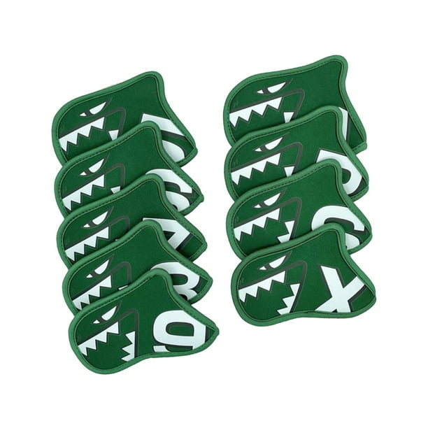 Juego de 9 fundas para hierros de golf, fundas para cabezas de palos de golf, resistentes al desgaste, regalo, 5, 6, 7, 8, 9 AP x Verde