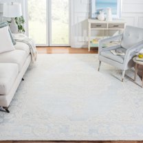 Safavieh Micro-Loop Antonio Medallion Area Rug, Ivory/Gray, 8' x 10'