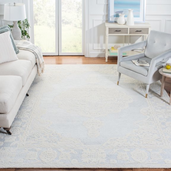Safavieh Micro-Loop Antonio Medallion Area Rug, Ivory/Gray, 8' x 10'