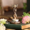 thumbnail image 2 of TUEUIO1，Resin Candle Holder Triples Goddess Tea Light Handicraft Ornament Candlestick - Snngv, 2 of 4