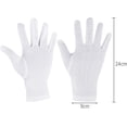 thumbnail image 2 of Guantes de Algodón Blancos 5 Pares de Trabajo Reutilizables para Inspección, 2 of 5