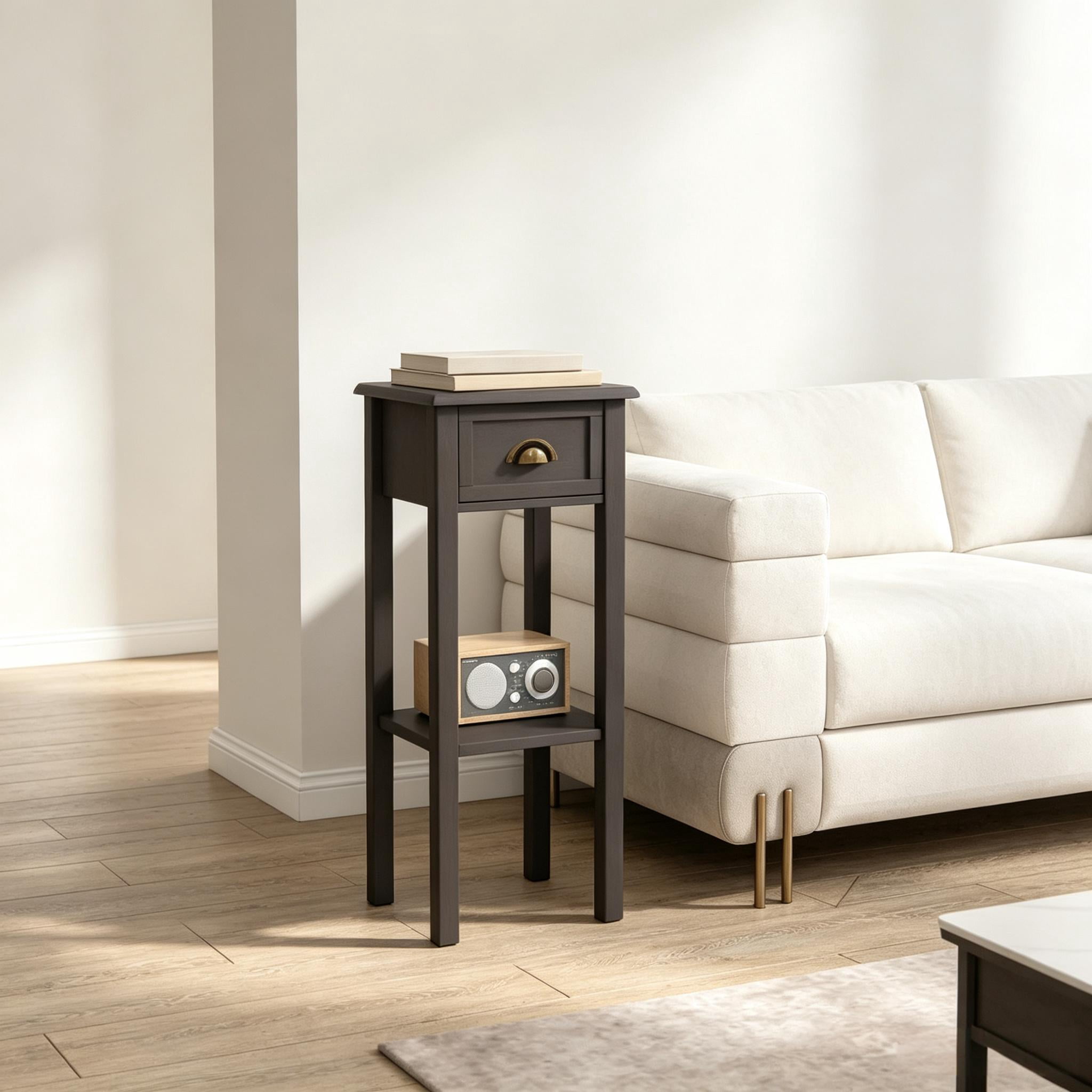 Functional Console Table, Narrow Side Table with Drawer, Compact End Table, Space-Saving Accent Table