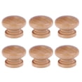 thumbnail image 1 of 30 Pcs Poignée Ronde en Bois à un Seul Trou Poignée de Tiroir de Meuble Poignée d'Armoire en Forme de Champignon avec Vis, 1 of 7