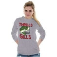 thumbnail image 4 of Fisherman Life Thrills and Gills Long Sleeve TShirt Men Women Brisco Brands S, 4 of 6