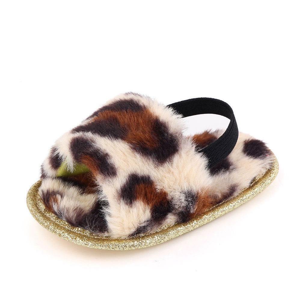 infant fur sandals