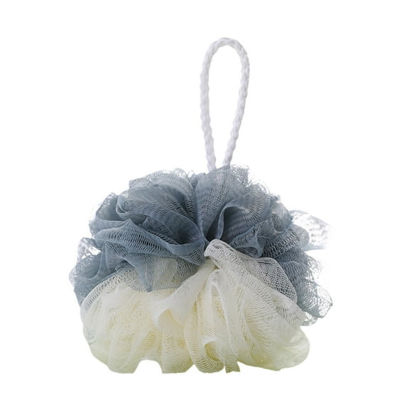 Bwiyojiz 4.3" Two Color Foaming Bath Ball Splicing Back Products Flower Home Accessories, Nylon, Gray, Gifts for Family