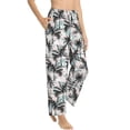 thumbnail image 6 of Salouo Hawaii Palms Print Women's Pajama Pants Casual Loose Sweatpants PJs Flowy Pants Drawstring Palazzo for Women Wide Leg Pants Lounge Pajama -Large, 6 of 8