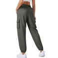 thumbnail image 6 of RYRJJ Womens Cargo Pants Lightweight Quick Dry Waterproof Hiking Pants Summer Casual Joggers Outdoor Workout Sweatpants with 4 Pockets(Dark Gray,XL), 6 of 8