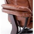 thumbnail image 3 of 32'' Wide Manual Swivel Standard Recliner with Ottoman,Faux Leather,Brown, 3 of 10