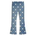 thumbnail image 3 of VIPOIN Girls' Boho Flare Pants Floral Print Vintage Y2K Style Bell Bottom Stretchy Trousers, 3 of 7