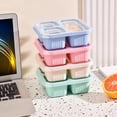 thumbnail image 5 of Snack Containers – 3-Compartment Lunchable Containers with Lids, Clear Plastic Bento Box, Microwave & Dishwasher Safe, Portable for Work, Travel, Meal Prep, 5 of 9
