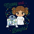thumbnail image 2 of Boy's Star Wars Merry Leia and R2-D2  Graphic Tee Navy Blue X Large, 2 of 4