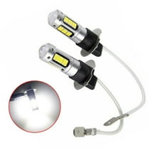 Pair H3 Led Fog Light Bulbs Conversion Kit Super Bright Canbus 6000K White 100W