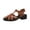 Light Brown, variant on Eva Sandals For Women Closed Toe Flat Fisherman Sandals Lightweight Non-Slip Adjustable Loop Leather Wading Sandals For Summer Beach Shoes Black 36