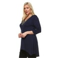 thumbnail image 3 of White Mark PS1291-01-1XL Women Plus Size Luna Tunic Top - Navy, Extra Large, 3 of 4