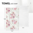 thumbnail image 3 of ZNDUO Microfiber Bath Towel, Pink Elegant Roses Pattern Towels for Bathroom, 27.5x16 in, 3 of 7