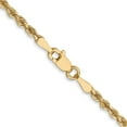 thumbnail image 3 of Solid 10K Yellow Gold 2.7mm Diamond-Cut Rope Chain - 7" Bracelet, 3 of 8