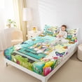 thumbnail image 4 of Feelyou Funny Spring Gnome Bed Sheets for Child, Dreamy Butterfly Floral King Sheets, Easter Egg Sheet Set, Breathable Home Decor, 4pcs, 4 of 7