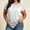 White, variant on ITSAME Womens Plus Size Tops Crew Neck Short Sleeve Shirts Daily Wear Summer Loose Casual Tops Red Size 4XL