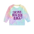 thumbnail image 2 of Vividxx Sweatshirts For Girls Tie Dye Long Sleeve Sweatshirt Letter Print Casual Crewneck Pullovers Tops For Everyday Wear Streetwear 9-10 Years, 2 of 4