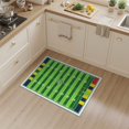 thumbnail image 2 of ODIKA 3'x5' Washable Throw Rug Stain Resistant, Low Profile, Non-Slip Football Lines Stripes Theme Stadium Goal Posts Markers Field Flowing for Entryway, Kitchen, Mudroom, 2 of 7