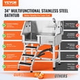 thumbnail image 2 of VEVOR Station de Baignade pour Chien 34 Pouces avec Rampe, Baignoire Professionnelle en Acier Inoxydable avec Tiroir de Rangement, Robinet, Accessoire Riche, Baignoire pour Grands, Moyens, Petits Animaux, Évier de Lavage pour la Maison (Gauche), 2 of 9